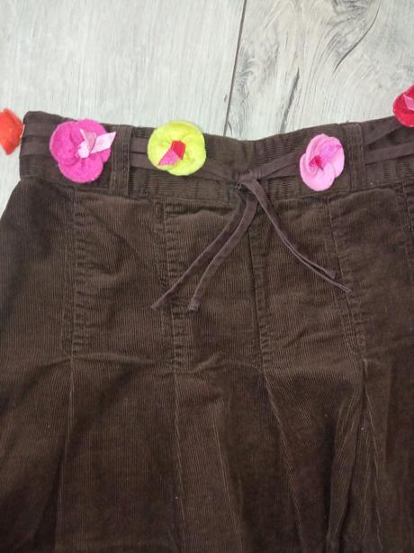 Dievčenská menčestrová prekladaná sukňa (6-7r.), h&m,122