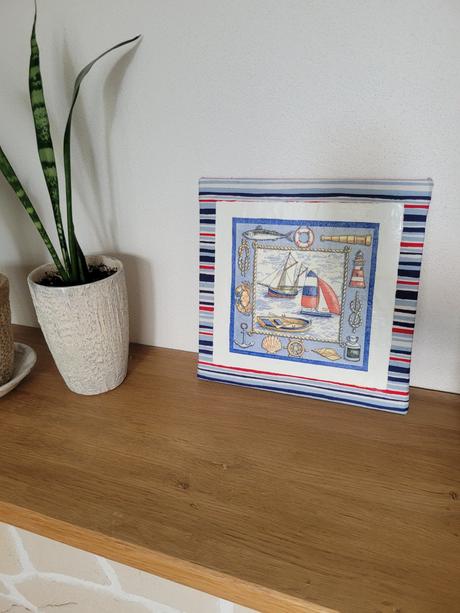 Dekorácia obrázok servítková technika, 