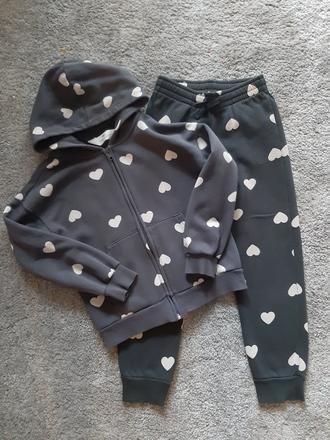 Mikina zateplená h&m vel.122/128 + teplaky, h&m,128