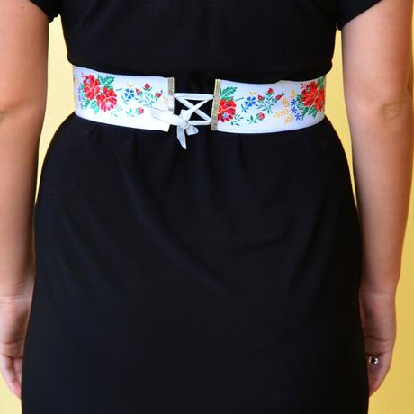 Folklórny opasok široký, krojový, ľudový , 55 mm, 