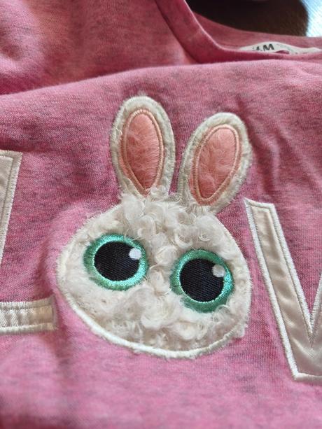 Teplákové šaty so zajkom 122/128, h&m,122