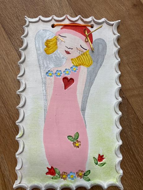 Krásny miniobrázok anjel víla šťastie a láska,