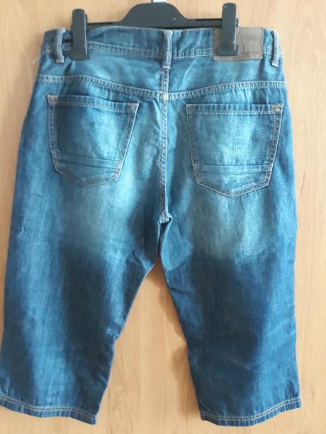 Pánske, chlapčenské rifľové 3 /4 krátke nohavice, c&a,30