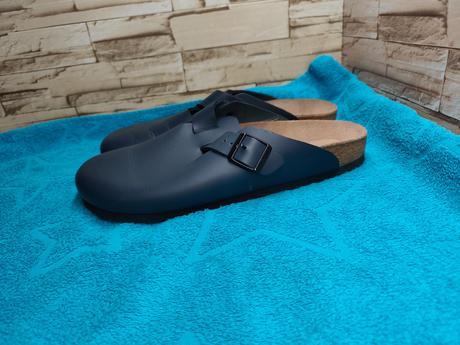 Birkenstock 45 - pánske kožené tmavomodré šľapky, birki,45