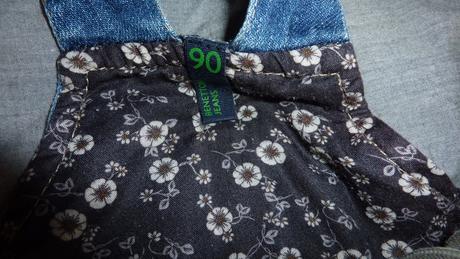 Riflové šaty, benetton,92