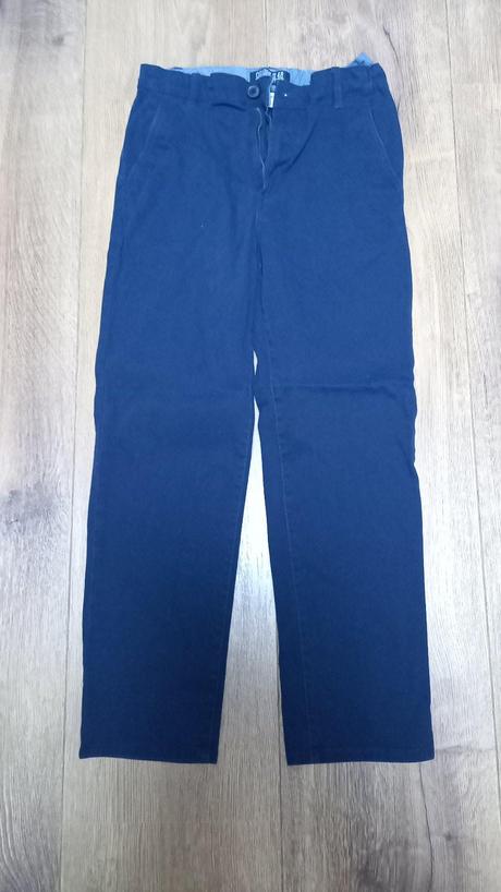 Tmavomodre nohavice, h&m,158