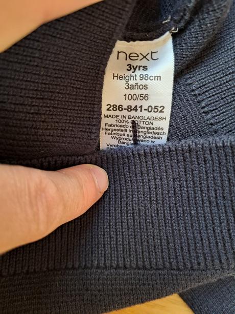 So stojačikom na zips pulóver next veľ. 3 roky, next,98