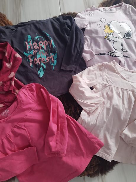 5x detské tričko s dlhým rukávom 98/104, 98