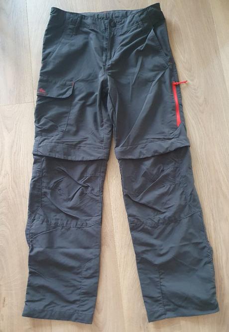 Detské turistické nohavice 2v1, quechua,140