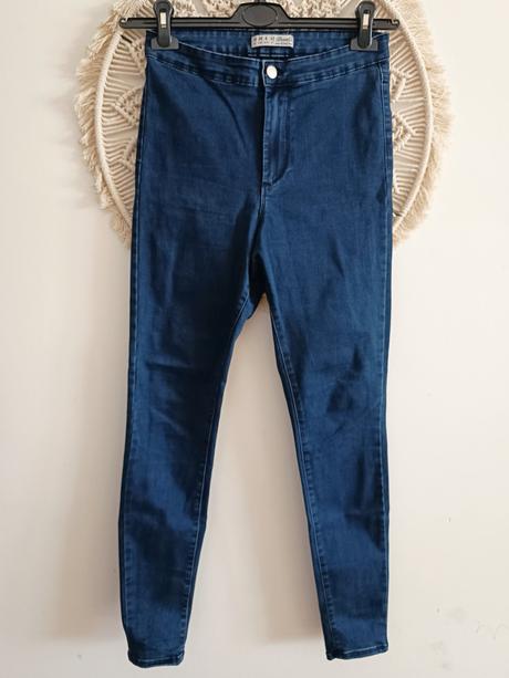 Elastické džínsy s vysokým pásom h&m, h&m,m