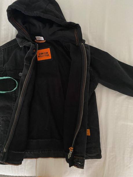 Riflová oteplená bunda, zara,128