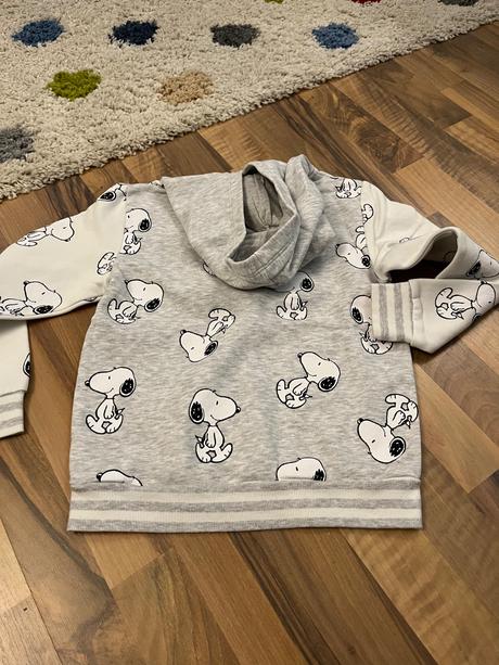 2x mikinka snoopy, h&m,128