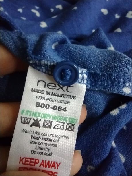 Modrá blúzka so srdiečkami, next,s