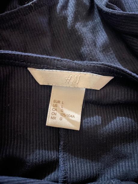 Tmavo modrý bavlnený body top, h&m, h&m,l