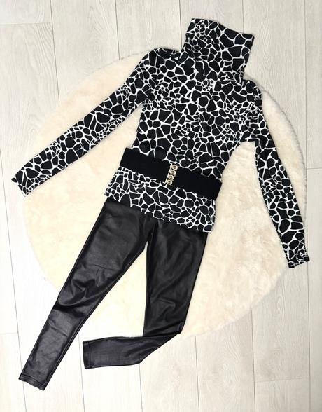 Komplet legíny+top+opasok, s