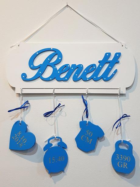 Meno na tabuľke s údajmi o narodení,