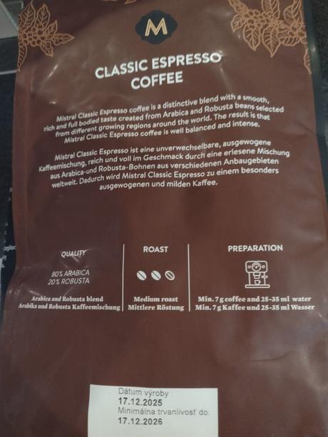Káva mistral 1kg, 