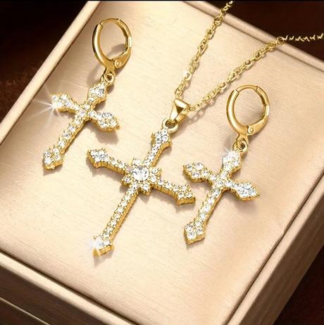 Set náušnice a retiazka s príveskom,