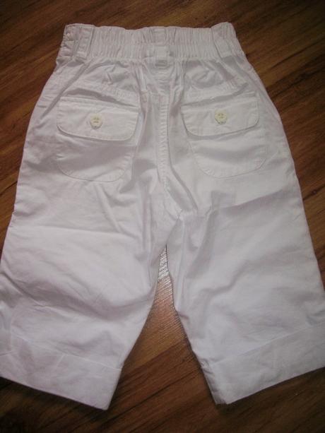 Biele 3/4 šortky, next,104