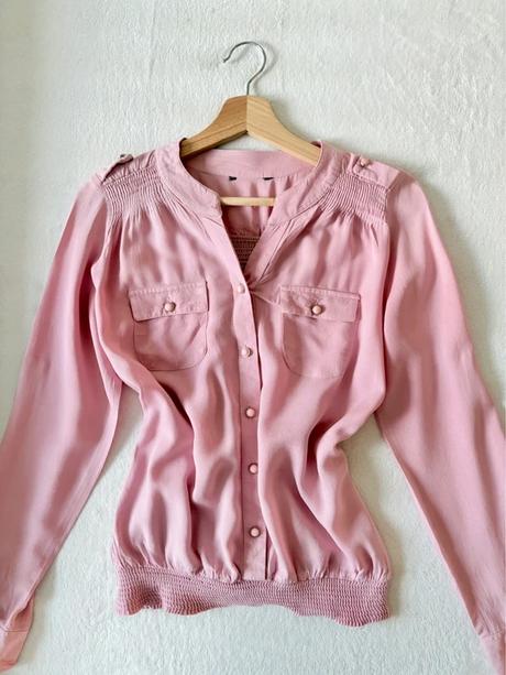 Dámska ružová blúzka, s