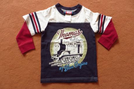 Tričko s dlhým rukávom - veľ. 92 - vláčik tomáš, 92