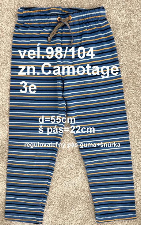 Tepláky veĺ.98/104 zn camotage, 98