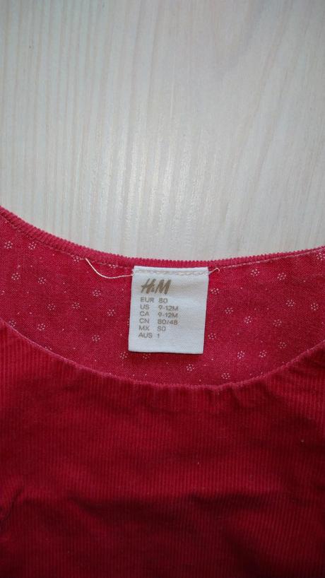 Menčestrové šatky, h&m,80