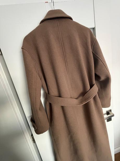 Vlnený kabát vo farbe taupe, m