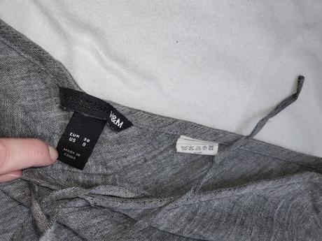 2balenie-sivá a béžová tenká sukňa, h&m,38
