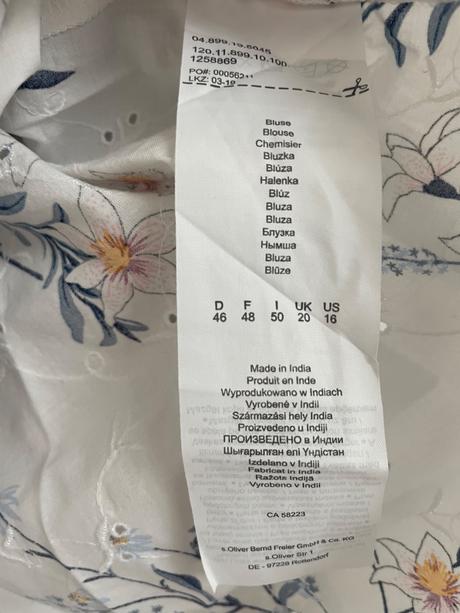Nádherná blúzka s madeirou, s.oliver,46