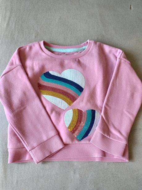 Ružová mikina srdiečka, f&f,104