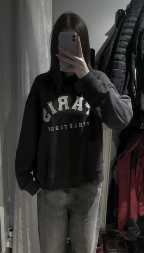 Oversize mikina paris, h&m,m