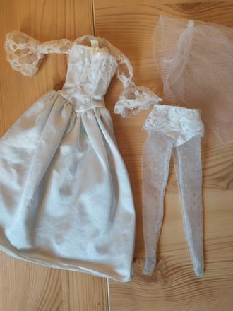 Barbie čipkované svadobné šaty (63), 