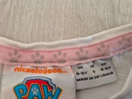2 x tričko tlapková patrola, nickelodeon,110