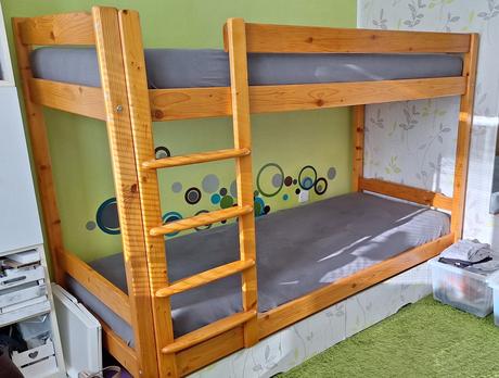 Poschodová posteľ, šírka (cm): 90,dĺžka (cm): 200