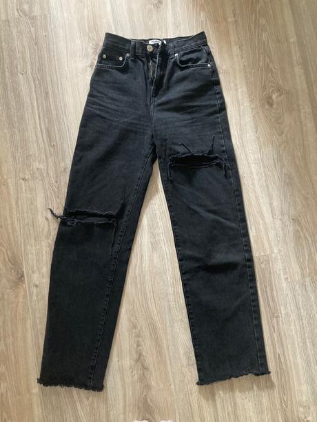 Roztrhané široké rifle, pull&bear,34