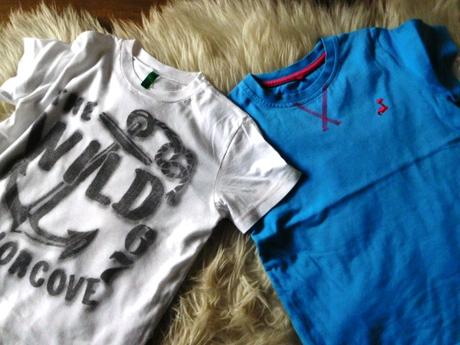 2 ks kvalitné trička benetton na 5-6 rokov, benetton,116