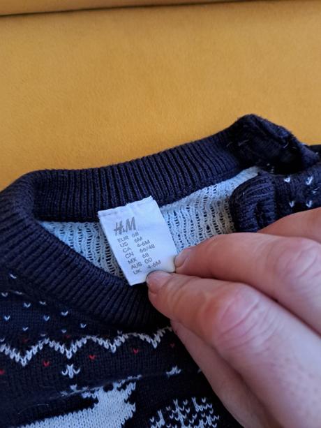 Vianočný  sveter, h&m,68