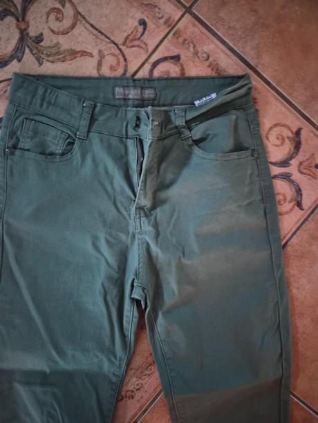 Zelene riflove nohavice v.30 s/m, s