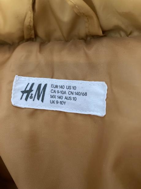 Zimná dievčenská bunda, h&m,140