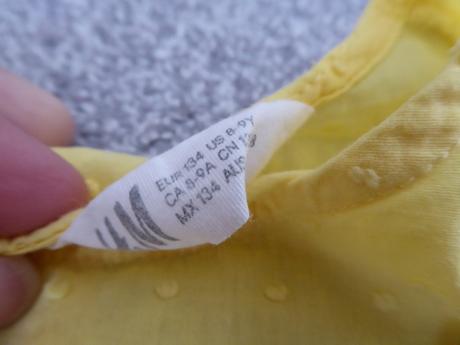 Žltá blúzka, h&m,134