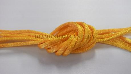 Saténová šnúrka 2,5 mm žltá, 