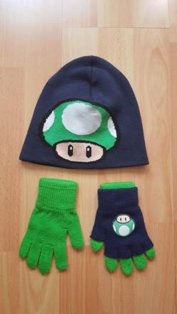 Super kompletík 110/128 - rukavice + čiapka, h&m,110