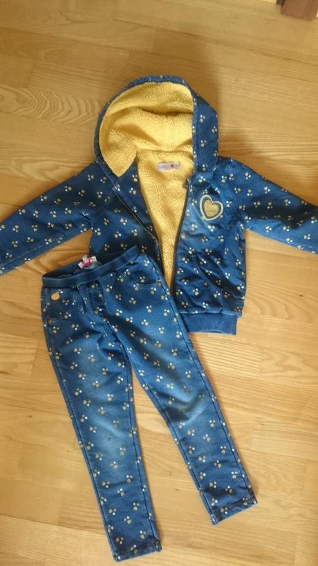 Komplet mikina+elastické rifle, 104