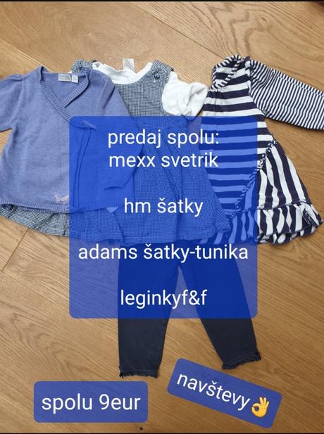 Šatky s bodyčkom, h&m,68