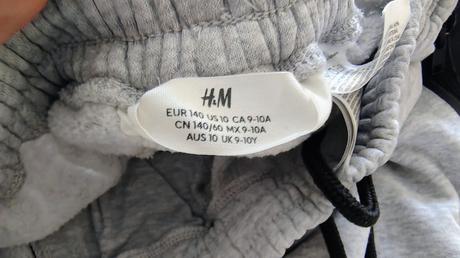 Zateplené tepláky, h&m,140