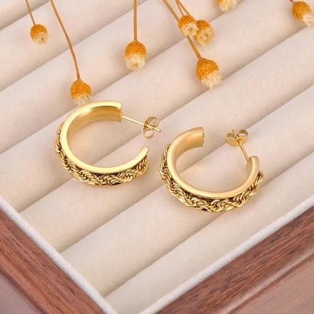 Náušnice vintage polkruhy, 