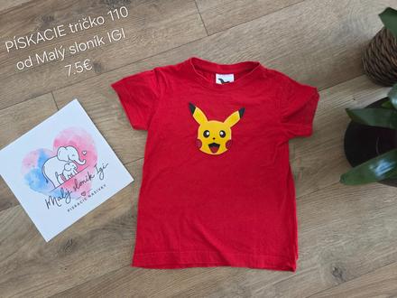 Piskacie tricko od malý sloník igi pikachu, 104