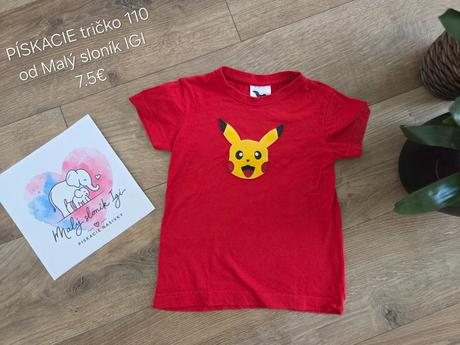 Piskacie tricko od malý sloník igi pikachu, 104