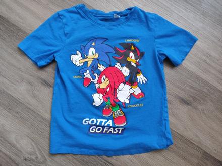 Tričko ježko sonic, h&m,122